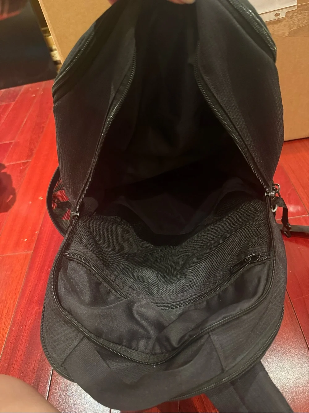 Nike Black Backpack with White Swoosh